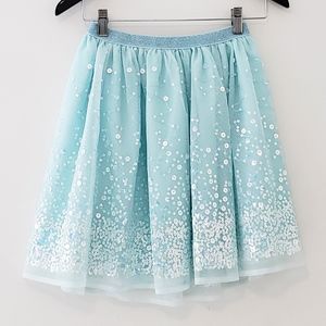 Girls Iridescent Sequin Embroidered Holiday Skirt